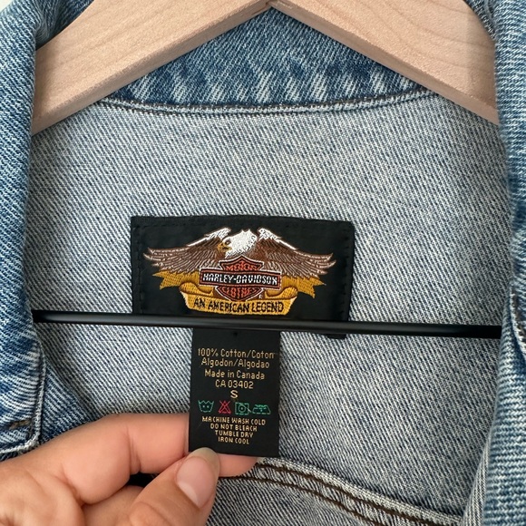 Vintage Harley-Davidson Motorcycle Jean Jacket - Picture 5 of 7